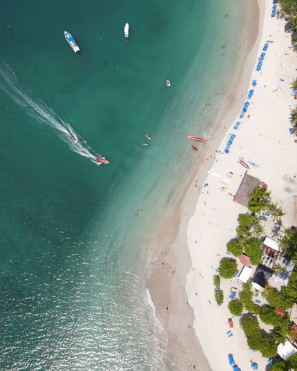 Tortuga Island beach aerial shot